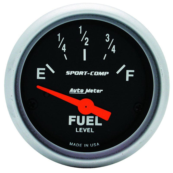 AUTOMETER 2-1/16", Short Sweep Electric, 0 ohms Empty/30 ohms Full Sport-Comp Series Fuel Level Gauge AU3317 Autofit