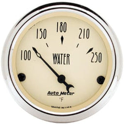 AUTOMETER 2-1/16", Short Sweep Electric, 100-250°F Antique Beige Series Water Temperature Gauge AU1837 Autofit