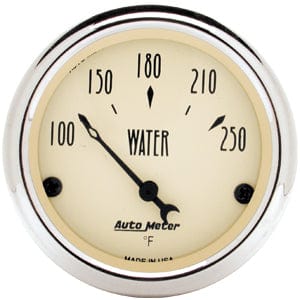 AUTOMETER 2-1/16", Short Sweep Electric, 100-250°F Antique Beige Series Water Temperature Gauge AU1837 Autofit