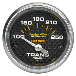 AUTOMETER 2-1/16", Short Sweep Electric, 100-250°F Carbon Fiber Series Transmission Temperature Gauge AU4757 Autofit