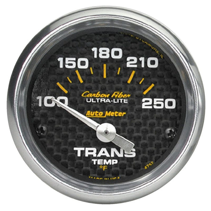 AUTOMETER 2-1/16", Short Sweep Electric, 100-250°F Carbon Fiber Series Transmission Temperature Gauge AU4757 Autofit