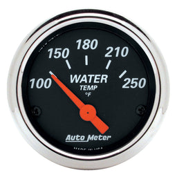 AUTOMETER 2-1/16", Short Sweep Electric, 100-250°F Designer Black Series Water Temperature Gauge AU1436 Autofit