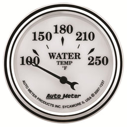 AUTOMETER 2-1/16", Short Sweep Electric, 100-250°F Old Tyme White II Water Temperature Gauge AU1237 Autofit