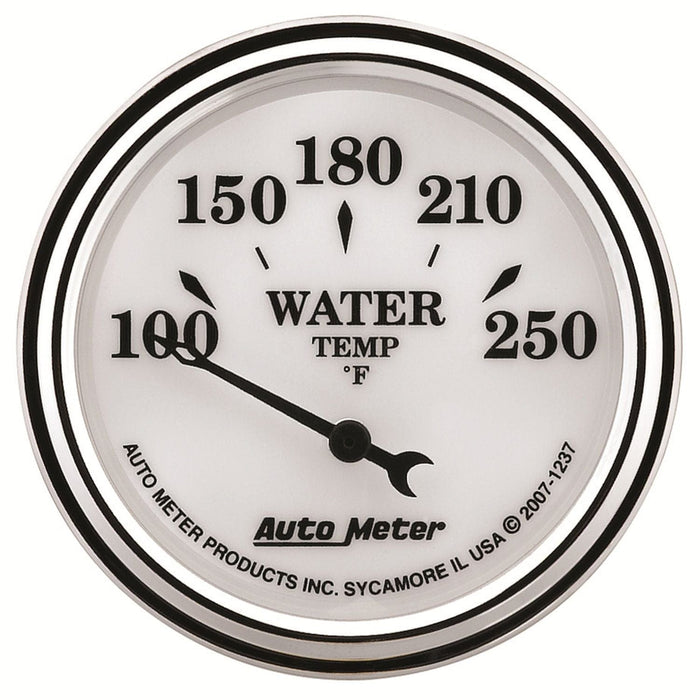 AUTOMETER 2-1/16", Short Sweep Electric, 100-250°F Old Tyme White II Water Temperature Gauge AU1237 Autofit
