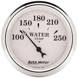 AUTOMETER 2-1/16", Short Sweep Electric, 100-250°F Old Tyme White Series Water Temperature Gauge AU1638 Autofit