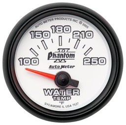 AUTOMETER 2-1/16", Short Sweep Electric, 100-250°F Phantom II Series Water Temperature Gauge AU7537 Autofit