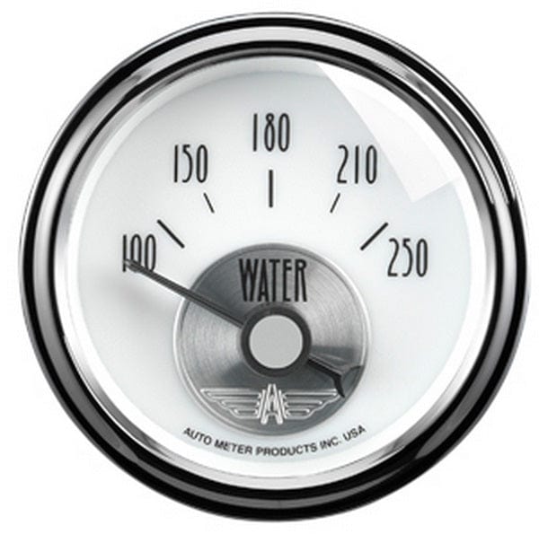 AUTOMETER 2-1/16", Short Sweep Electric 100-250°F Prestige Series - Pearl Water Temperature Gauge AU2039 Autofit