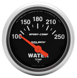 AUTOMETER 2-1/16", Short Sweep Electric, 100-250°F Sport-Comp Series Water Temperature Gauge AU3337 Autofit