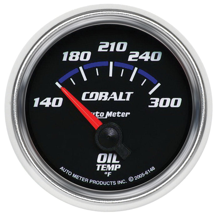 AUTOMETER 2-1/16", Short Sweep Electric, 140-300°F Cobalt Series Oil Temperature Gauge AU6148 Autofit