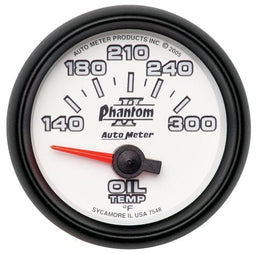 AUTOMETER 2-1/16", Short Sweep Electric, 140-300°F Phantom II Series Oil Temperature Gauge AU7548 Autofit