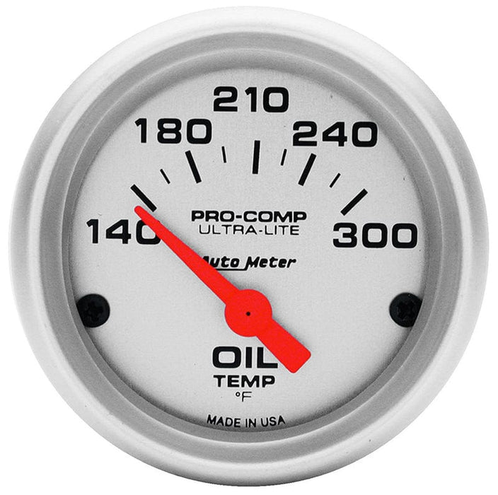 AUTOMETER 2-1/16", Short Sweep Electric, 140-300°F Ultra-Lite Series Oil Temperature Gauge AU4348 Autofit