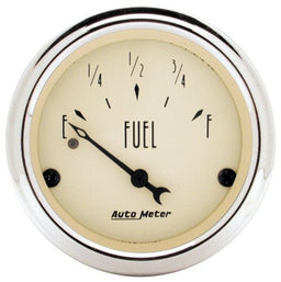 AUTOMETER 2-1/16", Short Sweep Electric, 240 ohms Empty/33 ohms Full Antique Beige Series Fuel Level Gauge AU1817 Autofit