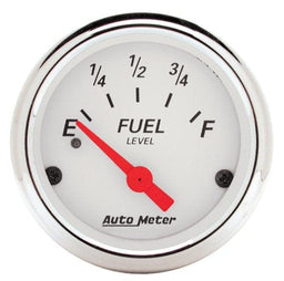 AUTOMETER 2-1/16", Short Sweep Electric, 240 ohms Empty/33 ohms Full Arctic White Series Fuel Level Gauge AU1317 Autofit