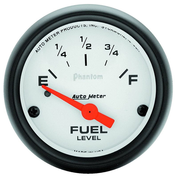 AUTOMETER 2-1/16", Short Sweep Electric, 240 ohms Empty/33 ohms Full Phantom Series Fuel Level Gauge AU5716 Autofit