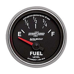 AUTOMETER 2-1/16", Short Sweep Electric, 240 ohms Empty/33 ohms Full Sport-Comp II Fuel Level Gauge AU3616 Autofit