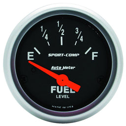 AUTOMETER 2-1/16", Short Sweep Electric, 240 ohms Empty/33 ohms Full Sport-Comp Series Fuel Level Gauge AU3316 Autofit