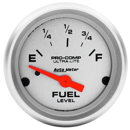 AUTOMETER 2-1/16", Short Sweep Electric, 240 ohms Empty/33 ohms Full Ultra-Lite Series Fuel Level Gauge AU4316 Autofit
