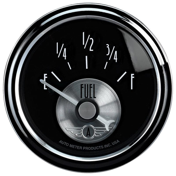 AUTOMETER 2-1/16", Short Sweep Electric, 240F-33F ohm Prestige Series - Black Diamond Fuel Level Gauge AU2016 Autofit