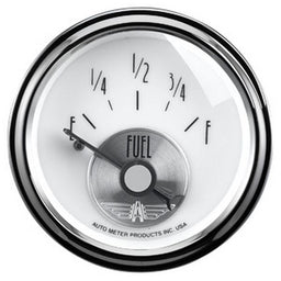 AUTOMETER 2-1/16", Short Sweep Electric, 240F-33F ohm Prestige Series - Pearl Fuel Level Gauge AU2018 Autofit