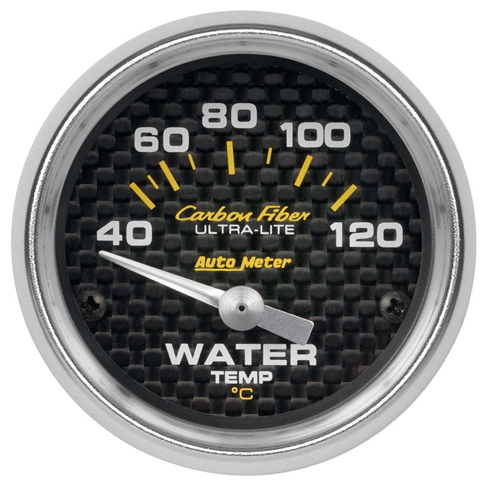 AUTOMETER 2-1/16", Short Sweep Electric, 40-120°C Carbon Fiber Series Water Temperature Gauge AU4737-M Autofit