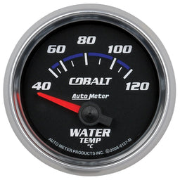 AUTOMETER 2-1/16", Short Sweep Electric, 40-120°C Cobalt Series Water Temperature Gauge AU6137-M Autofit