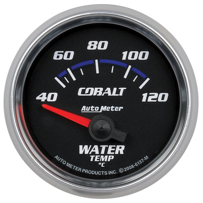AUTOMETER 2-1/16", Short Sweep Electric, 40-120°C Cobalt Series Water Temperature Gauge AU6137-M Autofit