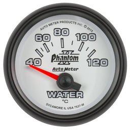 AUTOMETER 2-1/16", Short Sweep Electric, 40-120°C Phantom II Series Water Temperature Gauge AU7537-M Autofit