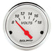 AUTOMETER 2-1/16", Short Sweep Electric, 8-18 volts Arctic White Series Voltmeter AU1391 Autofit