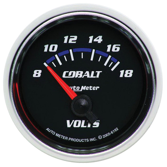 AUTOMETER 2-1/16", Short Sweep Electric, 8-18 volts Cobalt Series Voltmeter Gauge AU6192 Autofit
