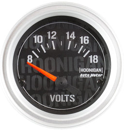 AUTOMETER 2-1/16", Short Sweep Electric, 8-18 volts Hoonigan Series Oil Voltmeter Gauge AU4391-09000 Autofit