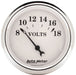 AUTOMETER 2-1/16", Short Sweep Electric, 8-18 volts Old Tyme White Series Voltmeter AU1692 Autofit