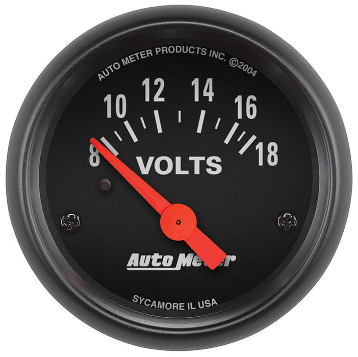 AUTOMETER 2-1/16", Short Sweep Electric, 8-18 volts Z-Series Voltmeter Gauge AU2645 Autofit