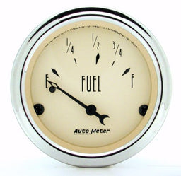AUTOMETER 2-1/16", Short Sweep Electric, Ford, 73 ohms Empty/8-12 ohms Full Antique Beige Series Fuel Level Gauge AU1816 Autofit