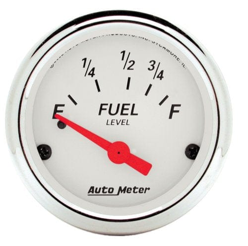 AUTOMETER 2-1/16", Short Sweep Electric, Ford, 73 ohms Empty/8-12 ohms Full Arctic White Series Fuel Level Gauge AU1316 Autofit