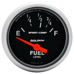 AUTOMETER 2-1/16", Short Sweep Electric, Ford, 73 ohms Empty/8-12 ohms Full Sport-Comp Series Fuel Level Gauge AU3315 Autofit