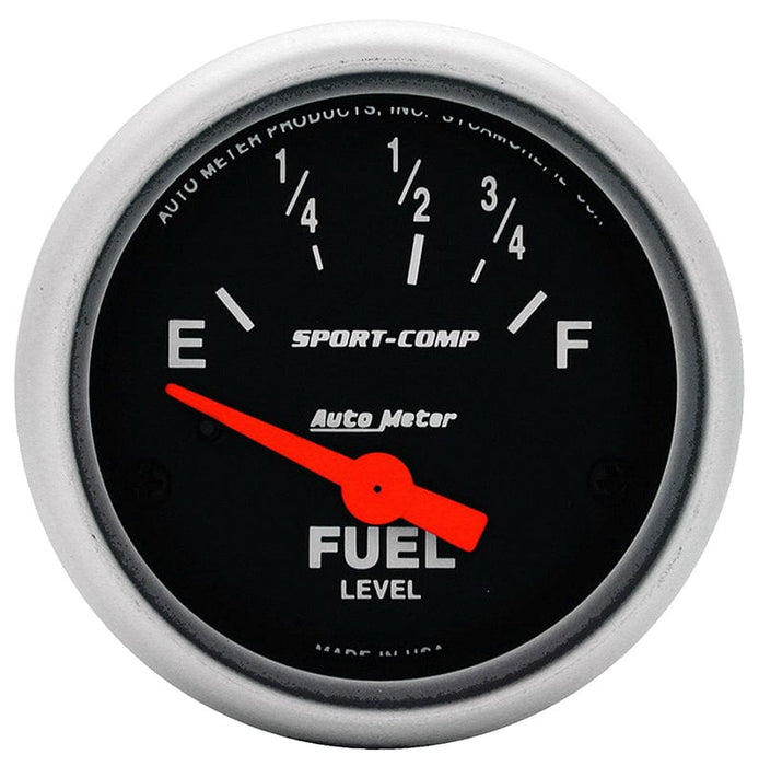 AUTOMETER 2-1/16", Short Sweep Electric, Ford, 73 ohms Empty/8-12 ohms Full Sport-Comp Series Fuel Level Gauge AU3315 Autofit