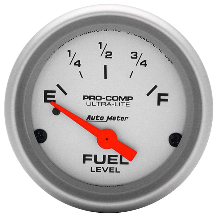 AUTOMETER 2-1/16", Short Sweep Electric, GM, 0 ohms Empty/30 ohms Full Ultra-Lite Series Fuel Level Gauge AU4317 Autofit