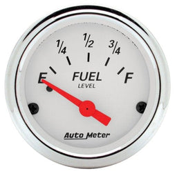 AUTOMETER 2-1/16", Short Sweep Electric, GM, 0 ohms Empty/90 ohms Full Arctic White Series Fuel Level Gauge AU1315 Autofit