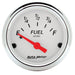 AUTOMETER 2-1/16", Short Sweep Electric, GM, 0 ohms Empty/90 ohms Full Arctic White Series Fuel Level Gauge AU1315 Autofit