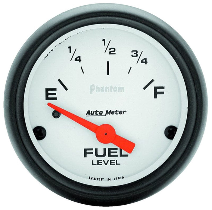 AUTOMETER 2-1/16", Short Sweep Electric, GM, 0 ohms Empty/90 ohms Full Phantom Series Fuel Level Gauge AU5714 Autofit
