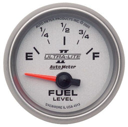 AUTOMETER 2-1/16", Short Sweep Electric, GM, 0 ohms Empty/90 ohms Full Ultra-Lite II Series Fuel Level Gauge AU4913 Autofit