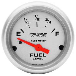 AUTOMETER 2-1/16", Short Sweep Electric, GM, 0 ohms Empty/90 ohms Full Ultra-Lite Series Fuel Level Gauge AU4314 Autofit
