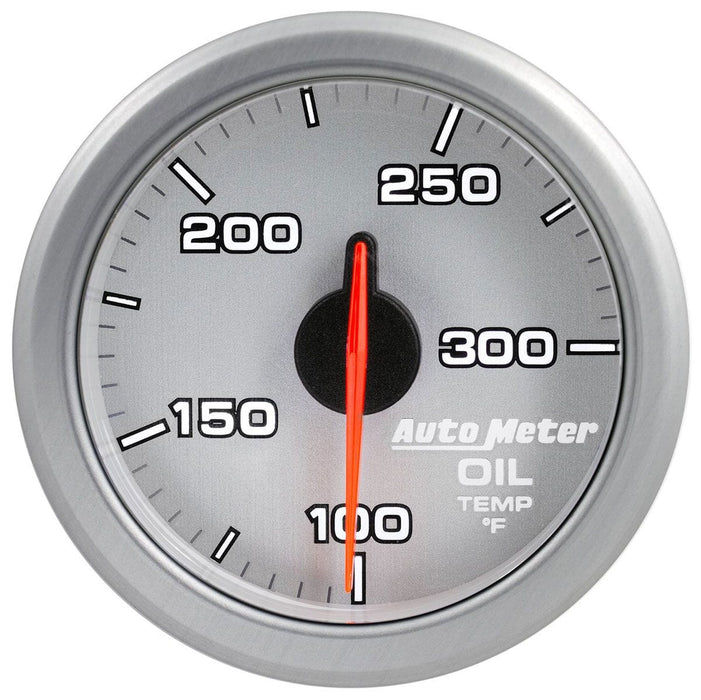 AUTOMETER 2-1/16", Silver Dial, Full Sweep Electric, 100-300°F AirDrive Series Oil Temperature Gauge AU9140-UL Autofit
