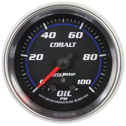 AUTOMETER 2-5/8", Full Sweep Electric, 0-100 psi Cobalt Series Oil Pressure Gauge AU7953 Autofit