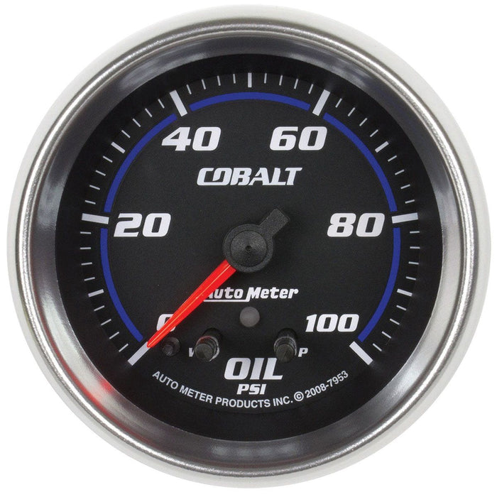 AUTOMETER 2-5/8", Full Sweep Electric, 0-100 psi Cobalt Series Oil Pressure Gauge AU7953 Autofit