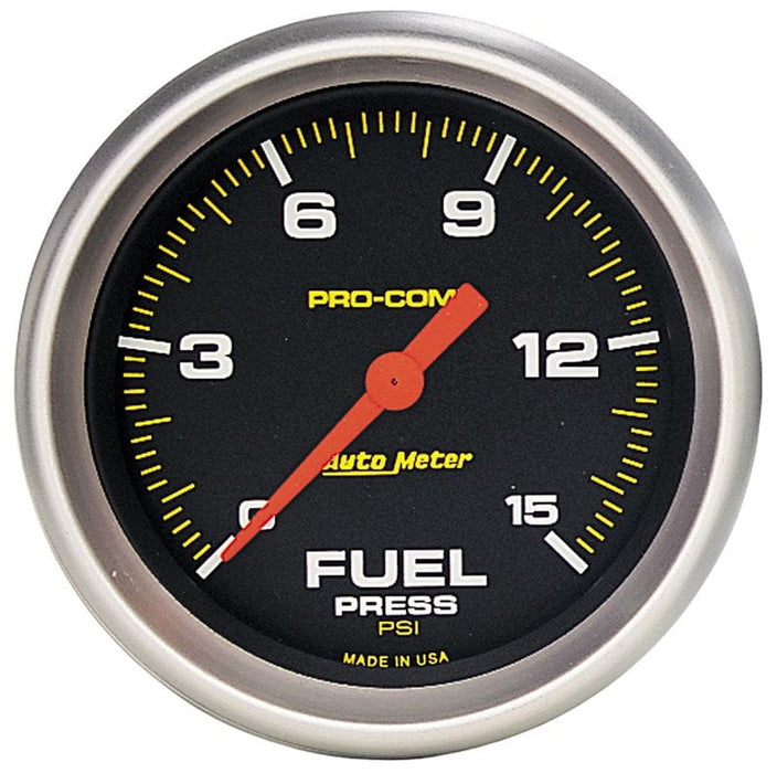 AUTOMETER 2-5/8", Full Sweep Electric, 0-15 psi Pro-Comp Series Fuel Pressure Gauge AU5461 Autofit