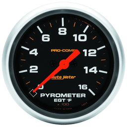 AUTOMETER 2-5/8", Full Sweep Electric, 0-1600°F Pro-Comp Series Pyrometer Gauge AU5444 Autofit