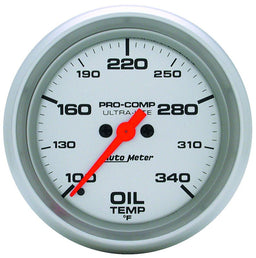 AUTOMETER 2-5/8", Full Sweep Electric, 100-340°F Ultra-Lite Series Oil Temperature Gauge AU4456 Autofit