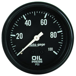 AUTOMETER 2-5/8", Full Sweep Mechanical, 0-100 psi Auto gage Series Oil Pressure Gauge AU2312 Autofit