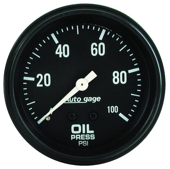 AUTOMETER 2-5/8", Full Sweep Mechanical, 0-100 psi Auto gage Series Oil Pressure Gauge AU2312 Autofit